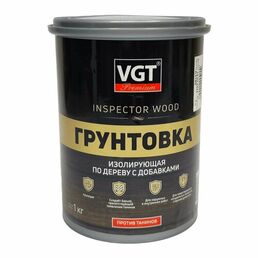 Грунтовка VGT PREMIUM INSPECTOR WOOD изолирующая по дереву с добавками против танинов 1кг