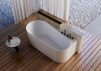 Ванна акриловая Abber 150x75 AB9496-1.5 R белая с каркасом в комплекте