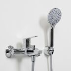 Смеситель для ванны и душа Wasserkraft Rhin 4401 с душевой лейкой, хром