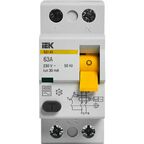 УЗО IEK ВД1-63 2P 63 А 30 мА 4.5 кА AC MDV10-2-063-030