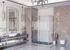 Душевой уголок Ambassador Benefit 160x100 19021105HX-100HX стекло прозрачное, профиль хром, без поддона