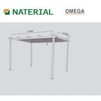 Навес для перголы Omega 2.85x4 м цвет серый