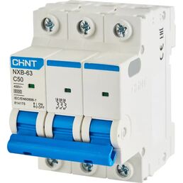 Автоматический выключатель CHINT NXB-63 3P C50 А 6 кА