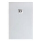 Душевой поддон из литьевого мрамора BelBagno Uno 140x90 TRAY-MR-UNO-AH-140/90-35-W-CR с сифоном, белый