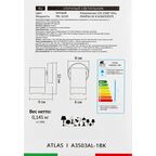 Светильник уличный настенный Arte Lamp Atlas 7 Вт IP44 цвет черный