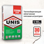 Штукатурка гипсовая Unis Теплон белая 30 кг