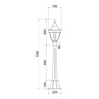 Светильник садово-парковый Maytoni Rivoli черный 1060 мм E27 60 Вт IP44 (O026FL-01B)