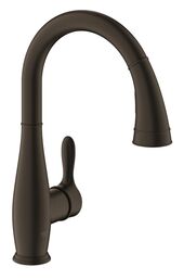 Смеситель однорычажный для мойки GROHE Parkfield с выдвижной лейкой, бронза (30213ZC1)