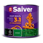 Грунт-эмаль по ржавчине 3 в 1 Saiver гладкая цвет зеленый 1.8 кг