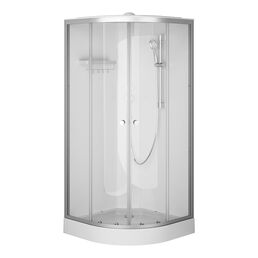 Душевая кабина AM.PM X-Joy 90x90, 1/4 круга, профиль матовый хром, стекло прозрачное W94C-401-090MT