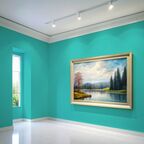 Краска водоэмульсионная для стен и потолков износостойкая матовая Profipaints SILVER INTERIOR VISION 0.9л , Изумруд