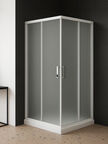 Душевой уголок Royal Bath 100х100 RB 100 HPD-C стекло матовое, профиль белый, без поддона