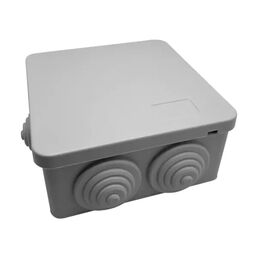 Распределительная коробка открытая LEXMAN D 70х70х40 мм 6 вводов IP44 цвет серый