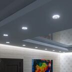 Спот точечный встраиваемый Emilia с LED-подсветкой под отверстие 60 мм, 4 м², цвет прозрачный