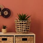 Корзина для хранения 20x23x20 см водяной гиацинт коричневый