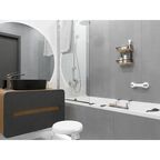 Раковина Mira Oval SM накладная 35 см литьевой мрамор цвет графит матовый