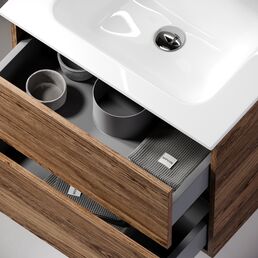 Тумба с раковиной Sancos Urban UR60ECH 60 см подвесная, 2 ящика, дуб чарльстон