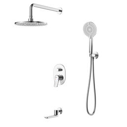 Смеситель Lemark Ortus LM11322C для ванны с душем, встраиваемый, с изливом, хром