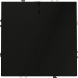 Проходной переключатель двухклавишный (черный матовый) Voltum S70 VLS020308