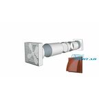 Вентиляция вытяжная диаметром 125 мм через стену до 0,5 метра (комплект) Вентан-125/0,5/кркор