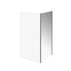 Боковая панель Kerama Marazzi Vetro 100х195 VE.100.FP.BLK.M стекло прозрачное, профиль матовый черный