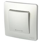 Выключатель встраиваемый Systeme Electric Blanca 1 клавиша цвет алюминий