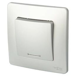 Выключатель встраиваемый Systeme Electric Blanca 1 клавиша цвет алюминий