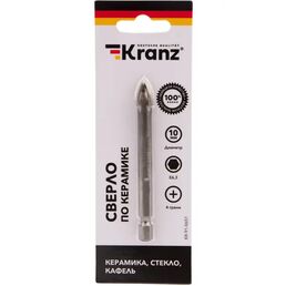 Сверло по стеклу и керамике Kranz 10 мм