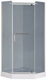 Душевой уголок Loranto 100x100 CS-816S B 100 (GRAY) стекло тонированное, профиль сатин