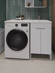Комплект мебели Orange Optima STD-110TUW+RAR 110 см, правая, напольная, белая глянцевая