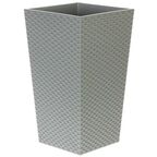 Кашпо Idea Ротанг 26x26x45.7 см v7.6 л пластик серый