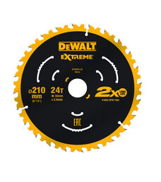 Пильный диск DEWALT DT20432, EXTREME 210/30, 24T ATB7