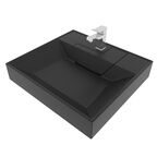 Раковина на стиральную машину Grossman Luxor 60х55 см 11.R01.60.210 черная матовая