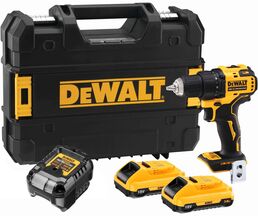 Аккумуляторная дрель-шуруповерт DEWALT DCD708L2T, 18 В, 1650 об/мин, с 2 АКБ 3 Ач и ЗУ, в кейсе TSTAK (DCD708L2T-QW)