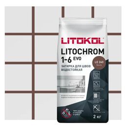 Затирка цементная Litokol Litochrom 1-6 Evo цвет LE 240 венге 2 кг
