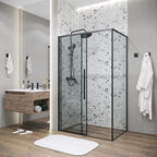 Душевой уголок Grossman Galaxy 100x70 120.K33.01.1070.21.00 без поддона, стекло прозрачное, профиль черный матовый