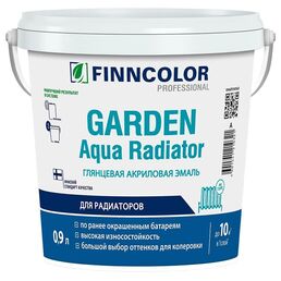Эмаль для радиаторов Finncolor Garden Aqua Radiator база C бесцветная глянцевая акриловая 0,9 л