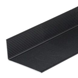 Профиль алюминиевый угловой Terradeck 52 30x60x3000 мм цвет черный