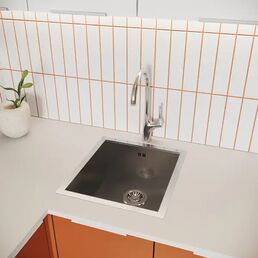 Мойка для кухни врезная М10B Delinia 50x40 см глубина чаши 19.1 см нержавеющая сталь цвет черный