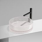 Раковина накладная Ceramica Nova Cristal 36 см CN6061 розовая
