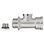 Тройник под манометр MPF 1/2"х1/4"х1/2" ВР-НР латунь