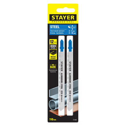 Пилки для лобзика Stayer T318B (159951-1.8_z02) по металлу L110 мм чистый рез (2 шт.)
