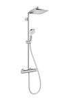 Душевая стойка Hansgrohe Crometta Е 240 1jet Showerpipe 27271000 с термостатом, без излива, хром