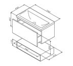 Раковина Am.Pm Gem M90WCC0752WG 75