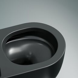 Унитаз подвесной Ceramica Nova Modena CN6063MDH безободковый, с сиденьем микролифт, темный антрацит матовый