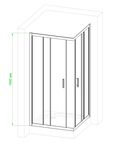 Душевой уголок Royal Bath 100х100 RB100 HPD-T-CH стекло прозрачное, профиль хром, без поддона