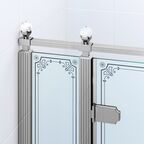 Душевой уголок Ambassador Royal 100x100 18015107-L стекло прозрачное, профиль хром, без поддона