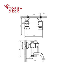 Душевая система Corsa Deco NX с верхним душем с лейкой со смесителем сталь (SSFNX300SS)