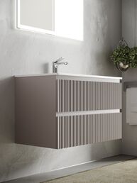 Тумба с раковиной Sancos Snob R SNR80SM 81 см подвесная, Doha Soft