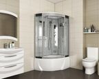 Душевая кабина Niagara Luxe 120x80 NG-7712WR поддон высокий, стекло прозрачное, профиль серебро